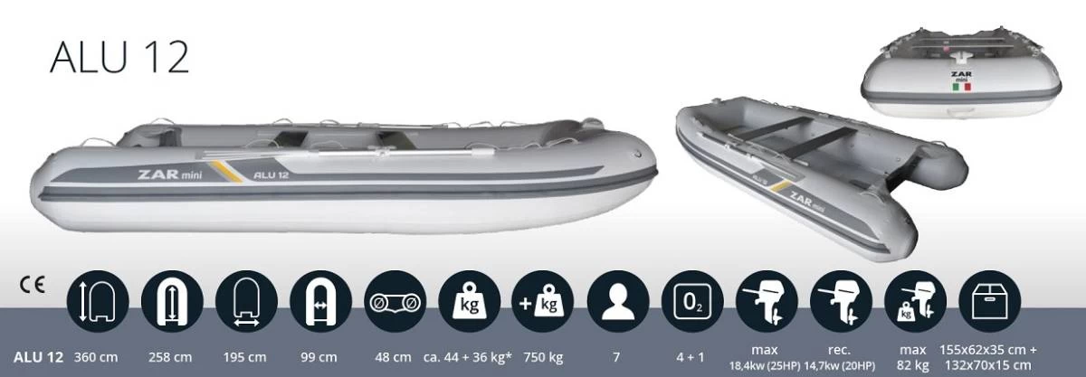 ZAR Mini ALU 12 Schlauchboot 7 ZAR Mini ALU 12 Schlauchboot – Bild 7