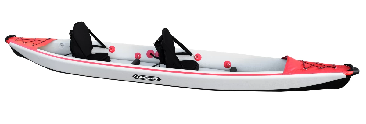 Allroundmarin Hartluftkajak Force L - Doppel-Kajak - Rot/Grau 2 Allroundmarin Hartluftkajak Force L - Doppel-Kajak - Rot/Grau – Bild 2