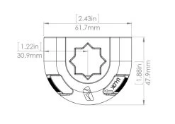 Railblaza Sideport Weiß -Professionelle Bootsausrüstung railblaza sideport schwarz 01 1